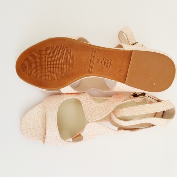 Leon Max Pink Snakeskin Sandals 7 - Picture 6 of 8